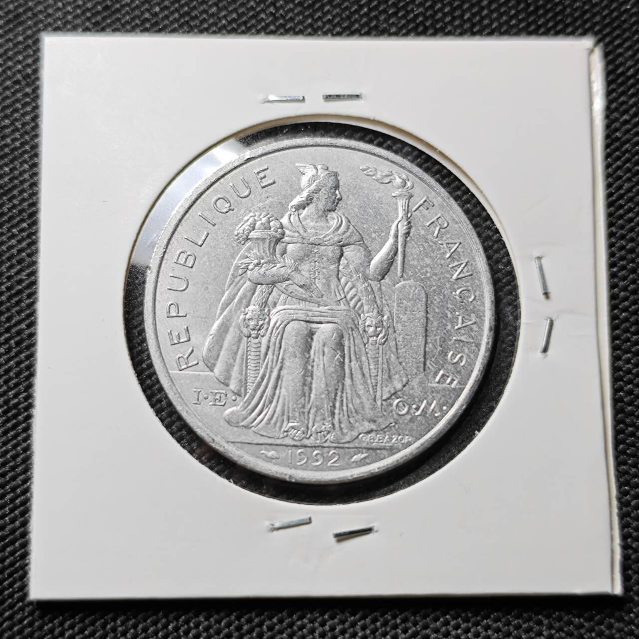 KK钱币收藏小铺 第378期  2月预留时间 周末发货  1992法属新喀里多尼亚5法郎