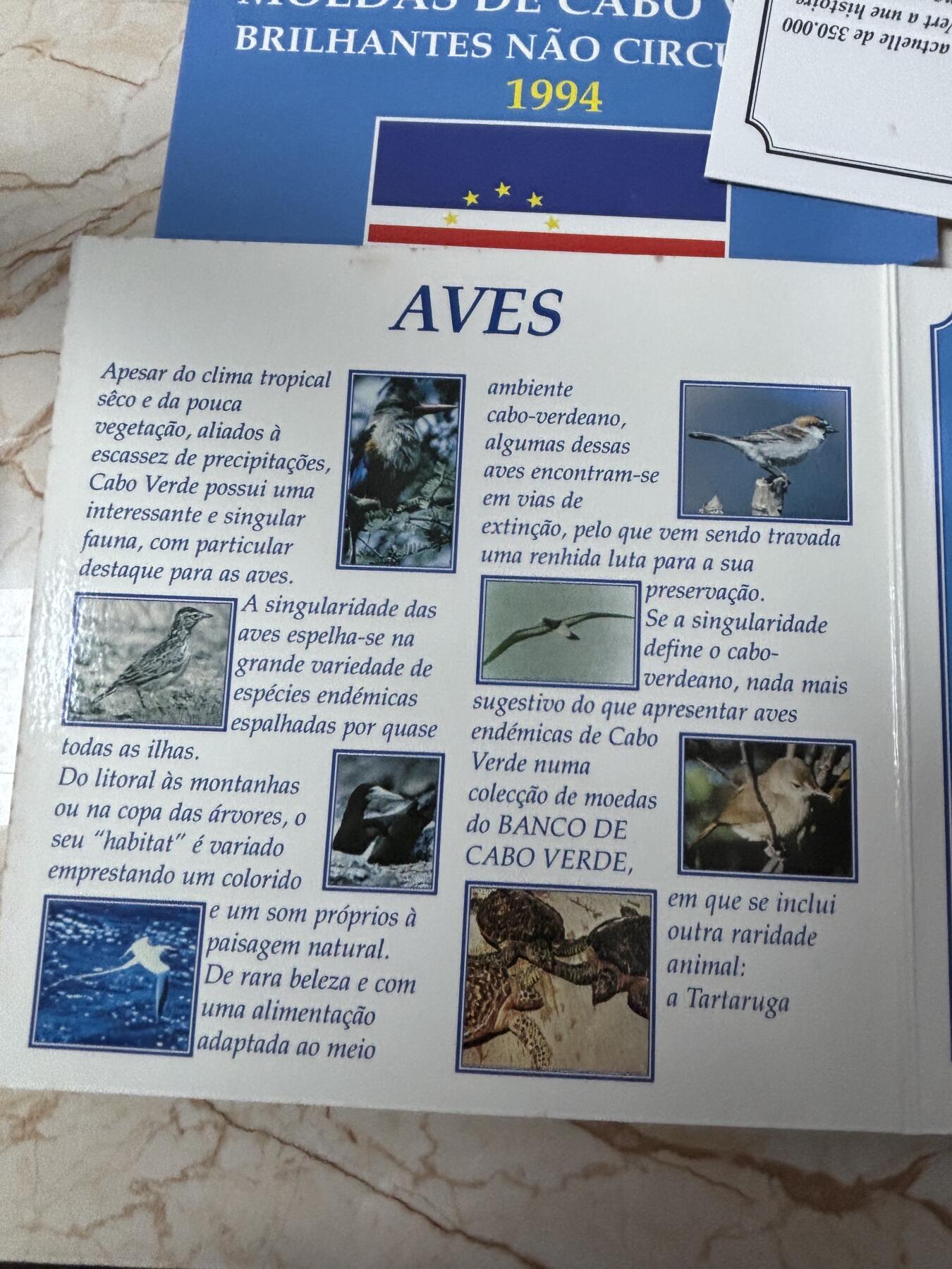 第185期拍卖 卡册佛得角1994年6枚纪念套币鸟类图案版本