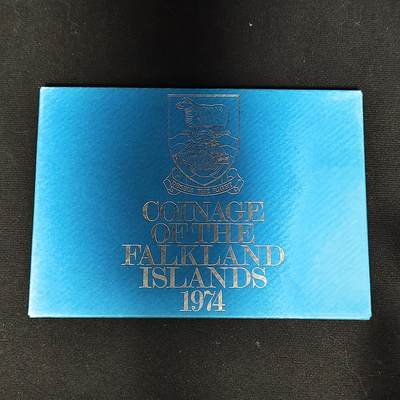 【全场包邮】纯粹捡漏拍485场（免费代拍第22场） - 福克兰群岛1974年官方发行皇家厂经典信封装精制套币-PS1