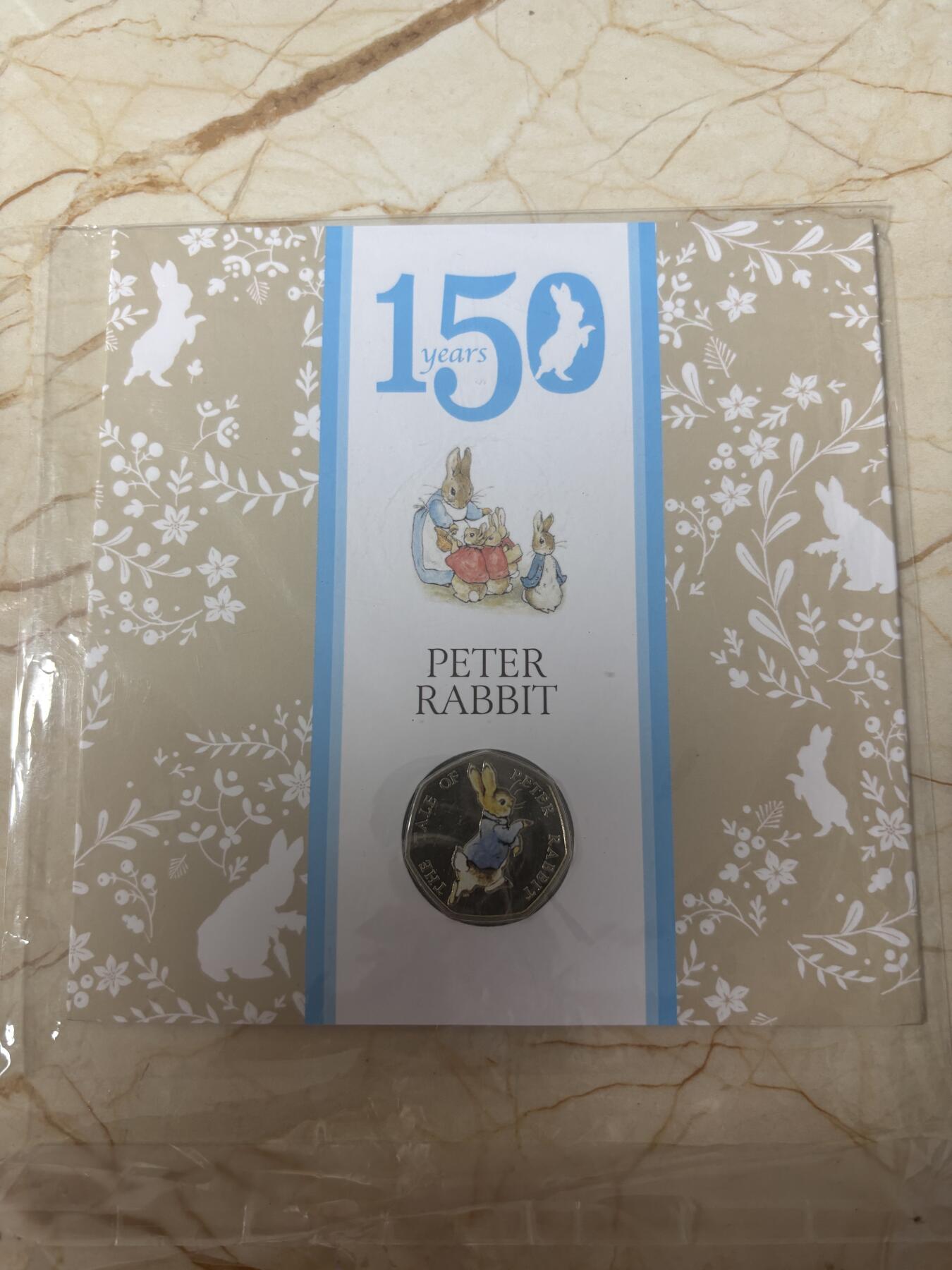 第185期拍卖 卡装英国2018年彼得兔150周年彩色纪念币