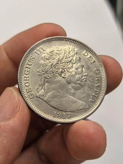 博洋堂世界钱币拍卖第151期（全场包邮） - 英国1817年乔治三世半克朗银币 UNC味道币