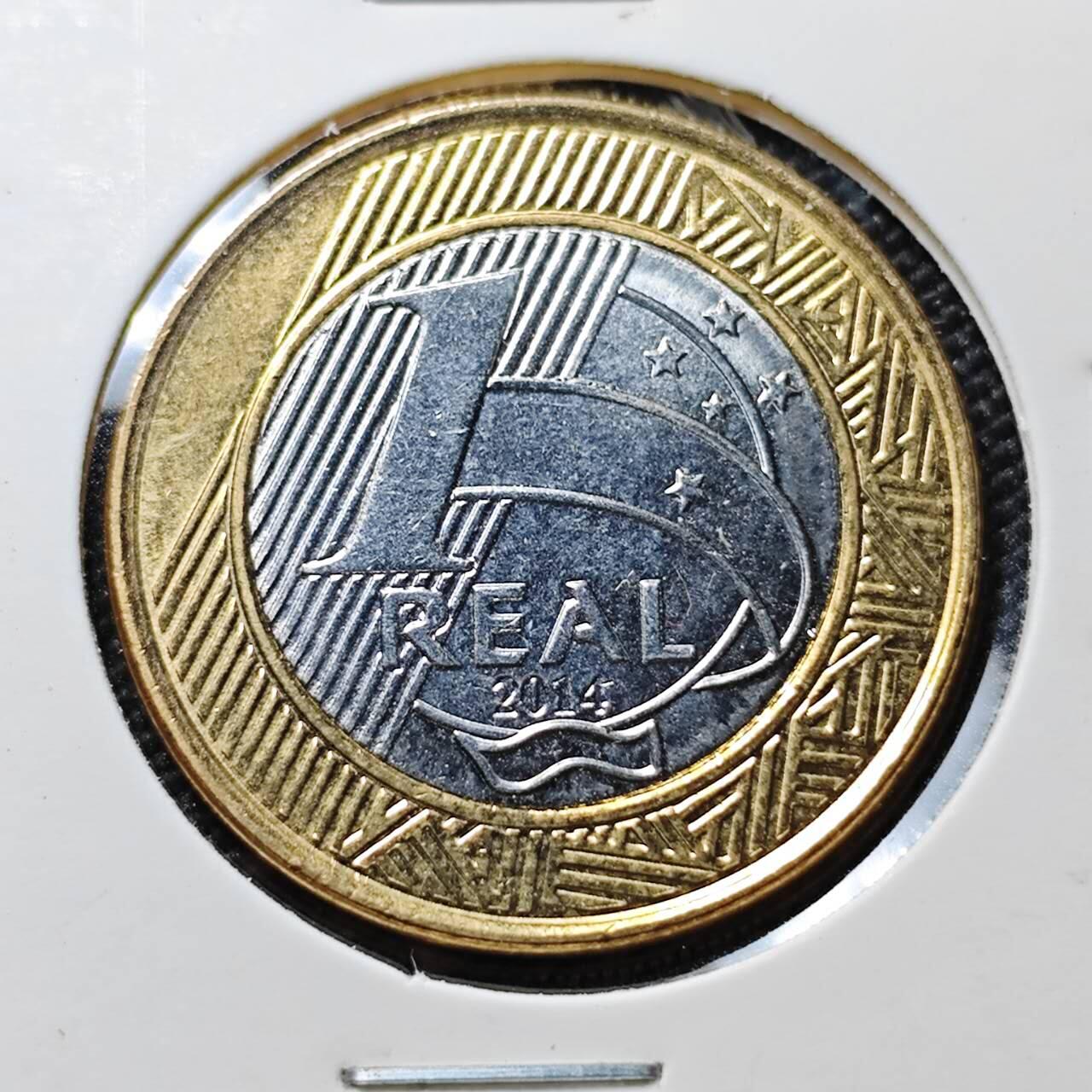 KK钱币收藏小铺 第378期  2月预留时间 周末发货  巴西1瑞尔双色币纪念币