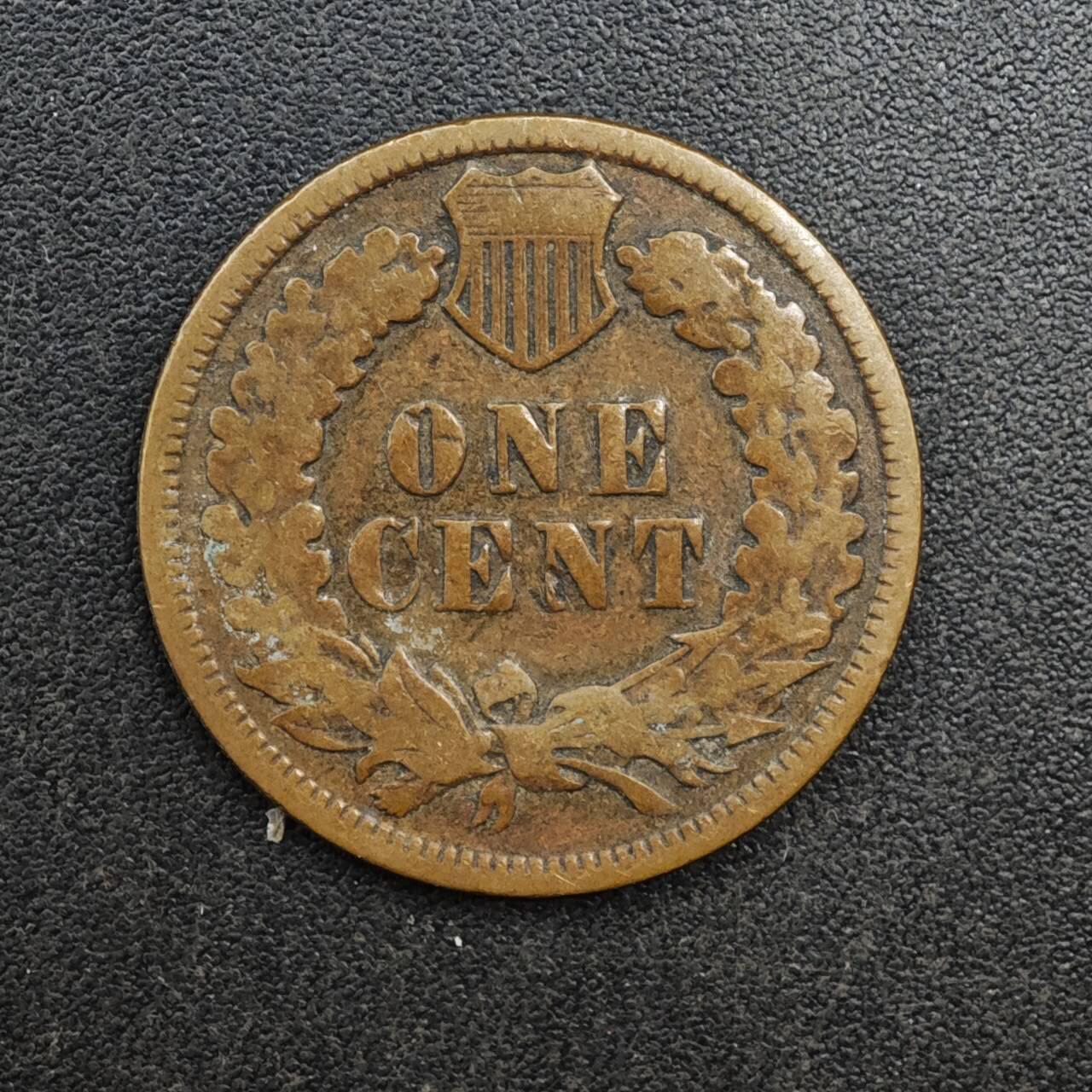 【淘币小摊】实时拍第八百二十五拍   散币场   满百包邮可预留二周 每周一统一发货   美国1898年印第安一分铜币