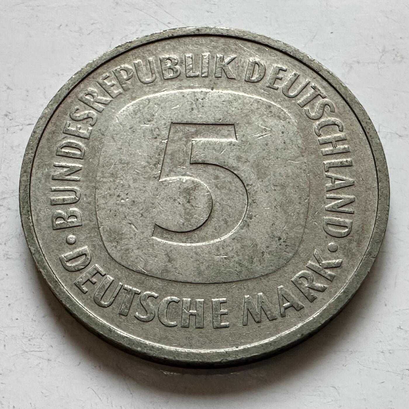 🌹外币初藏🌹🐯2025年第140场  每周二四六晚8️⃣点 接代拍 德国1985年G版5马克
