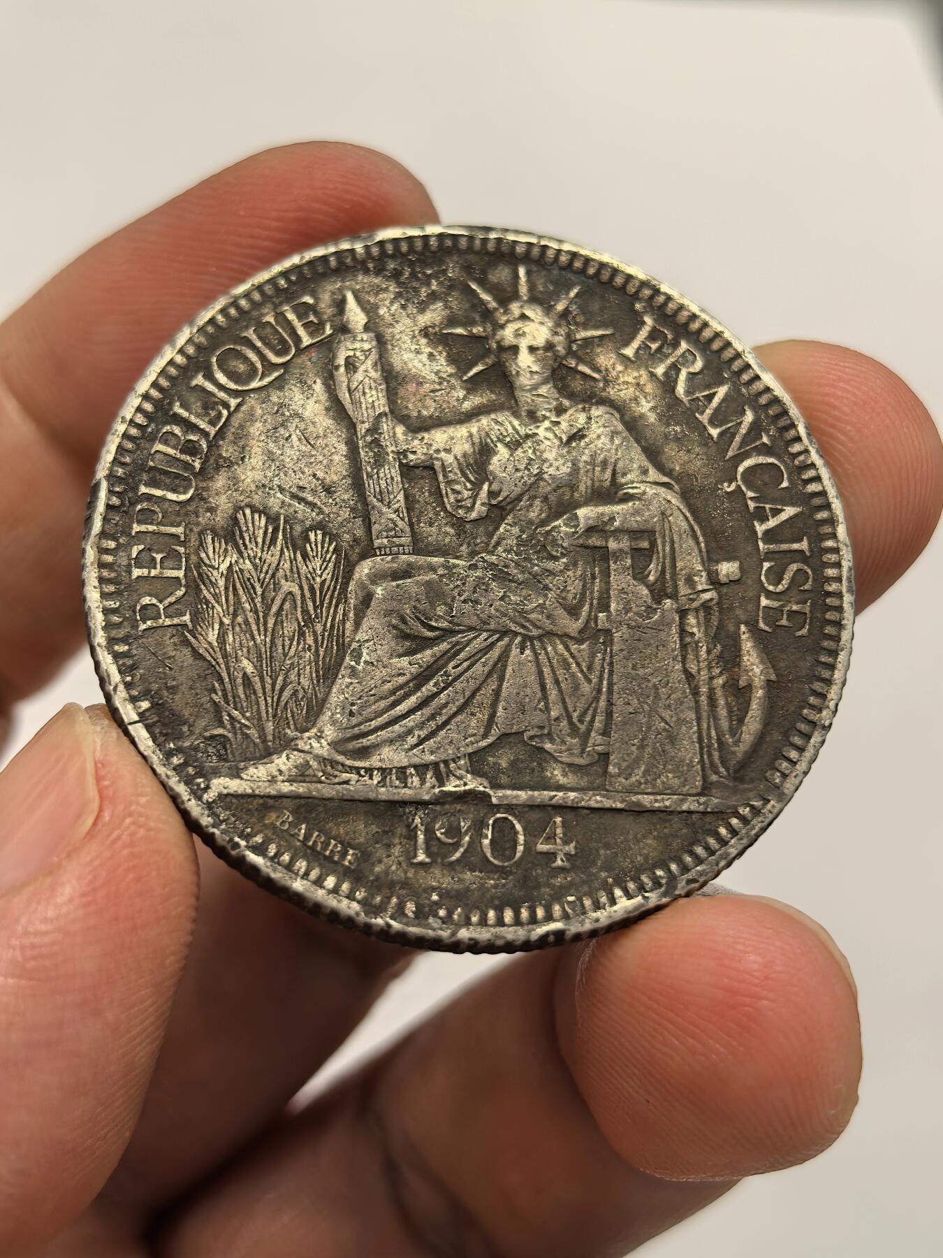 博洋堂世界钱币拍卖第151期（全场包邮） 1904年法属印支坐洋