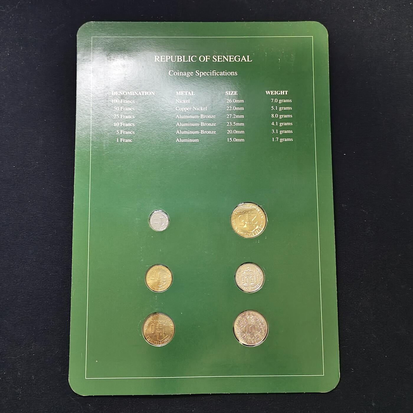 【全场包邮】纯粹捡漏拍485场（免费代拍第22场） 【富兰克林·世界各国硬币系列邮币卡】塞内加尔共和国