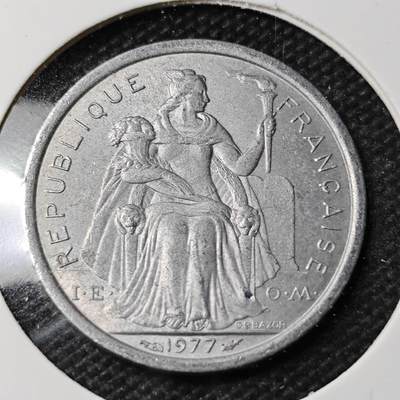 KK钱币收藏小铺 第379期  2月预留时间 周末发货 -  1977法属新喀里多尼亚1法郎