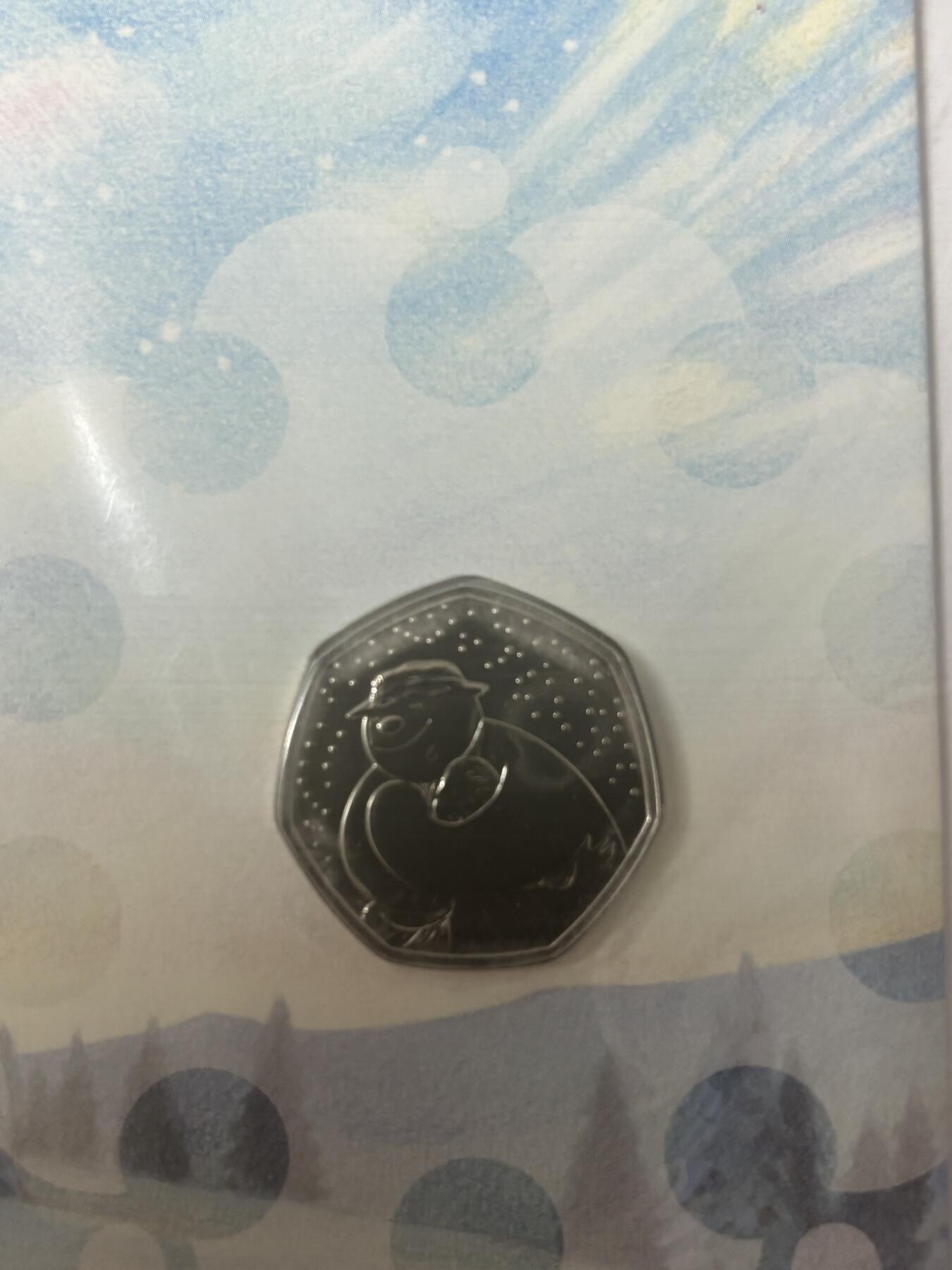 第185期拍卖 卡装英国2020年《雪人》的故事诞生40周年铜镍纪念币