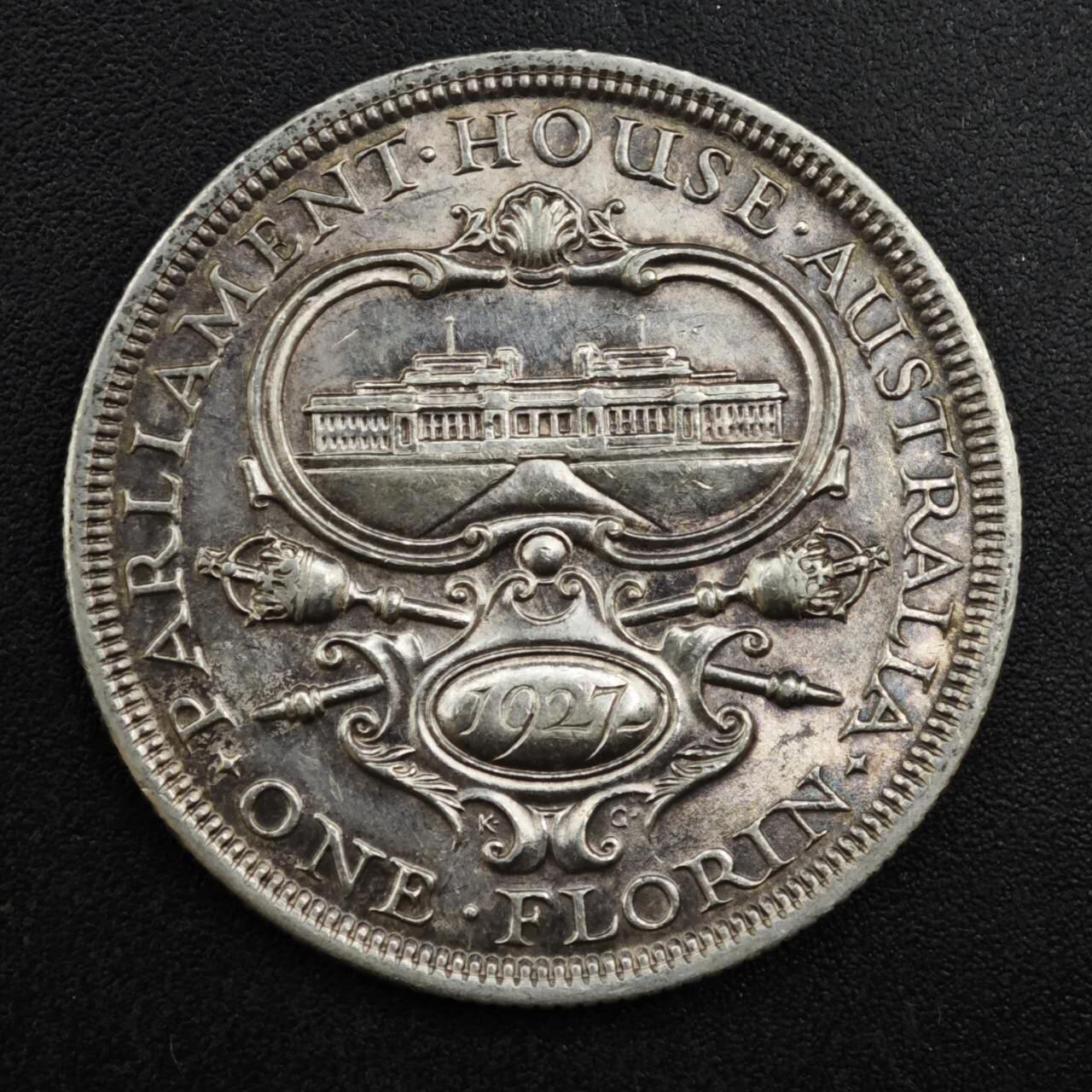 【淘币小摊】实时拍第八百二十五拍   散币场   满百包邮可预留二周 每周一统一发货   澳大利亚1927年乔治五世弗洛林银币