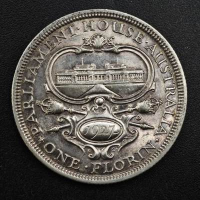 【淘币小摊】实时拍第八百二十五拍   散币场   满百包邮可预留二周 每周一统一发货   - 澳大利亚1927年乔治五世弗洛林银币