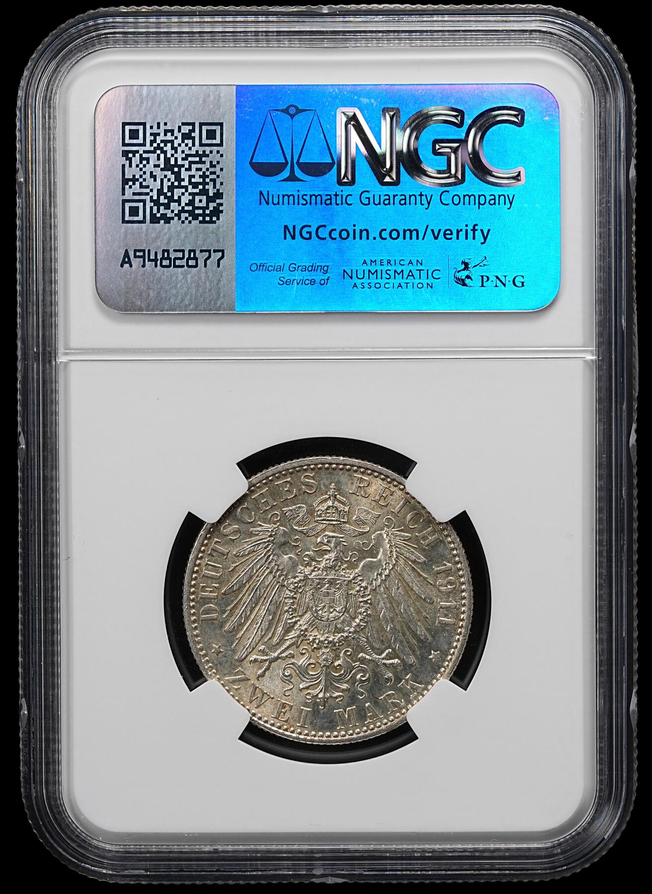 修遠堂世界钱币第九十七期 NGC MS64 1911年巴伐利亚摄政王90大寿纪念2马克银币