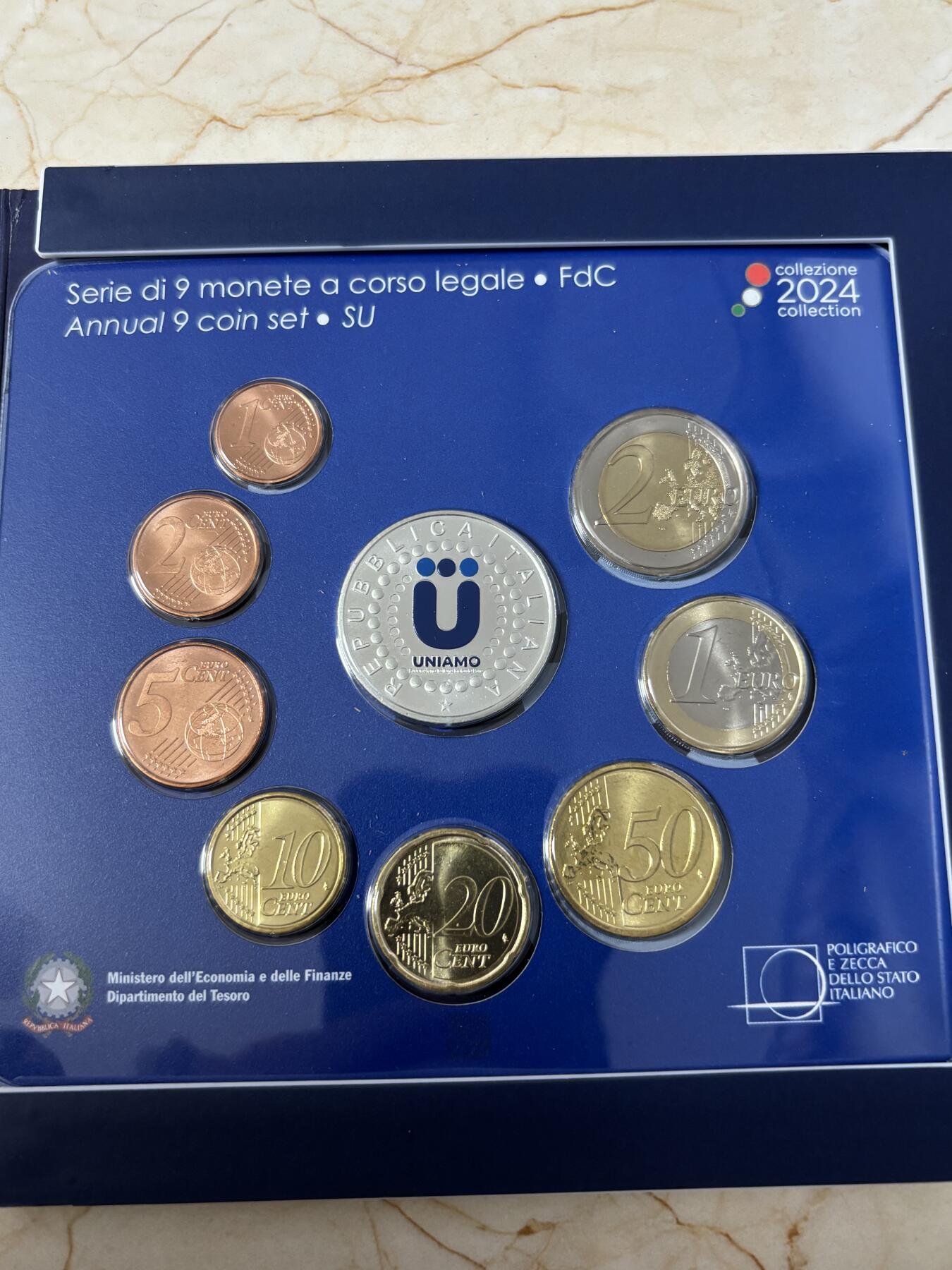 第185期拍卖 意大利2024年罕见病联合基金会25周年套币含银币，925银，18克