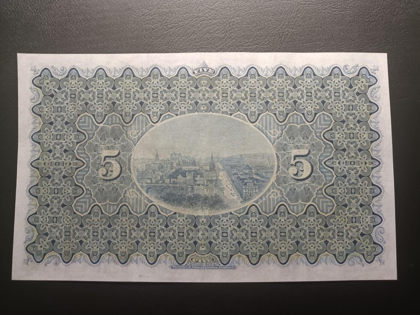 2025十二月第三期，总208期 苏格兰国家银行1941年5镑流通好品XF，早期战时少见大票幅版本