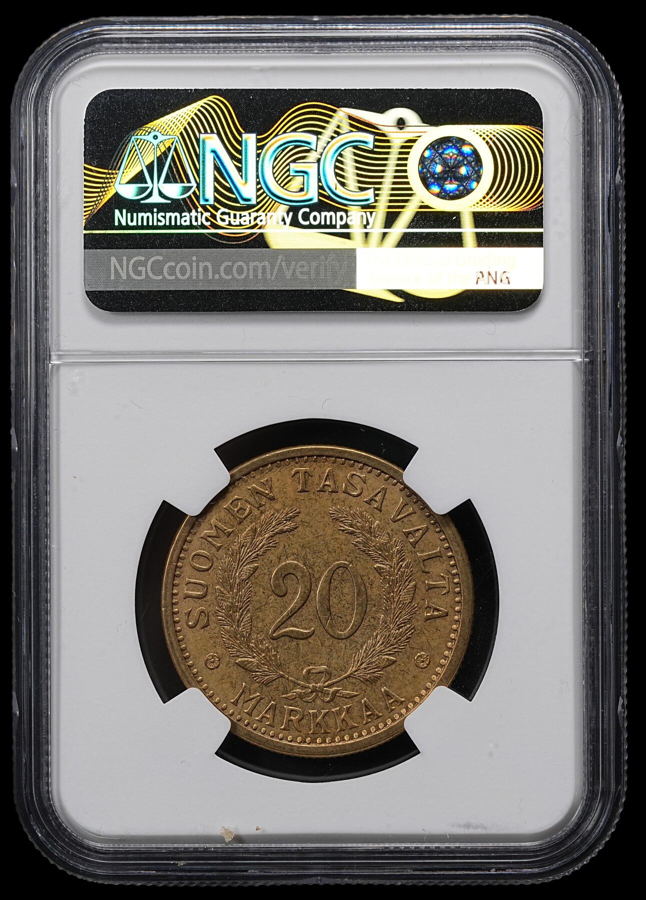 修遠堂世界钱币第九十七期 NGC MS62 1932年芬兰20马克 仅铸造了14000枚 更有错版加持