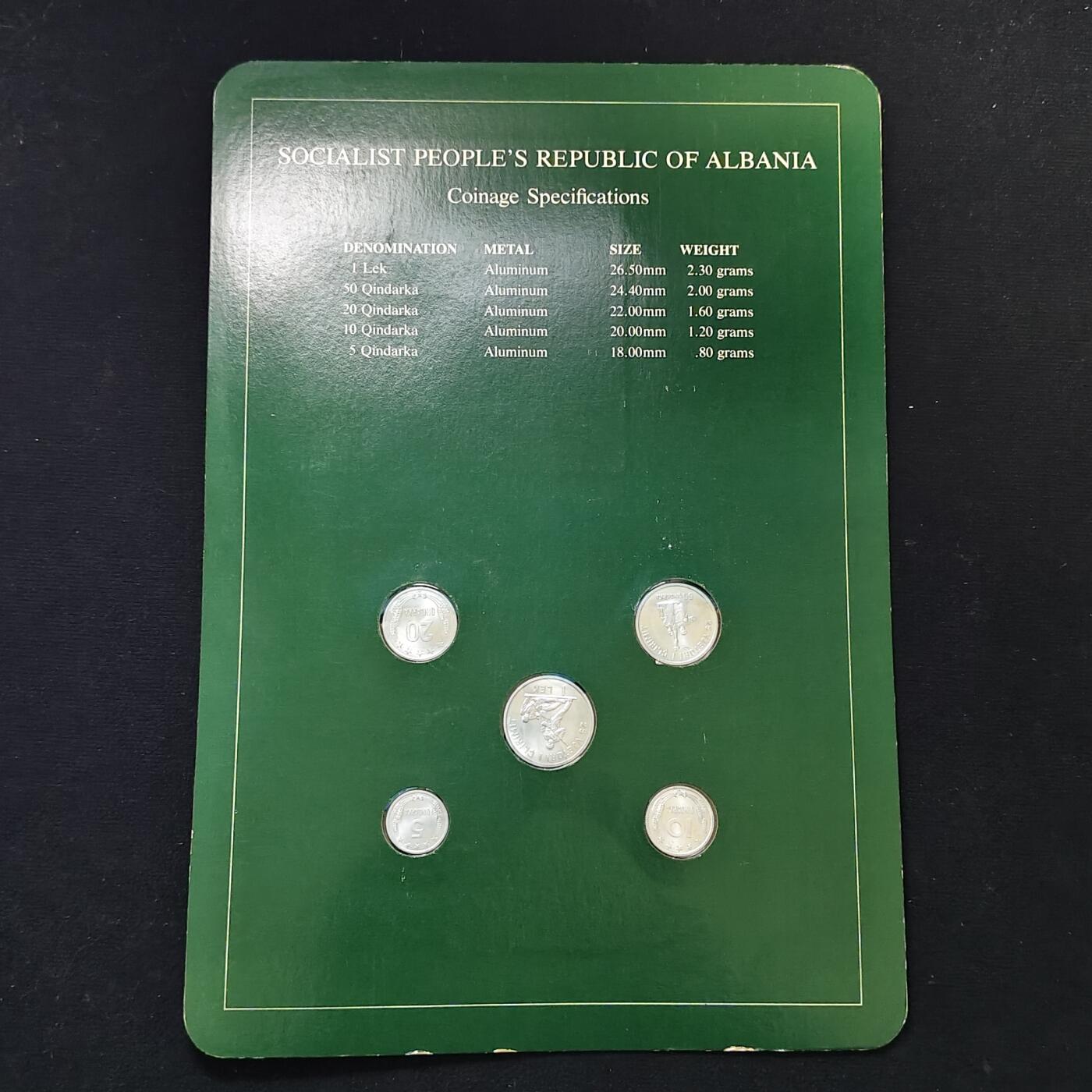 【全场包邮】纯粹捡漏拍485场（免费代拍第22场） 【富兰克林·世界各国硬币系列邮币卡】阿尔巴尼亚共和国