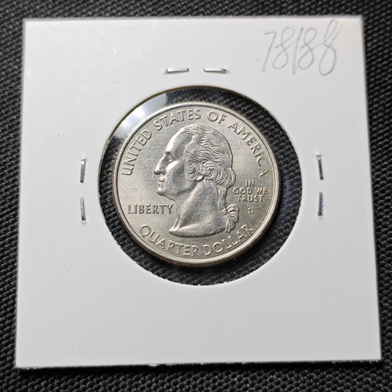 KK钱币收藏小铺 第378期  2月预留时间 周末发货  美国25分纪念币 好品