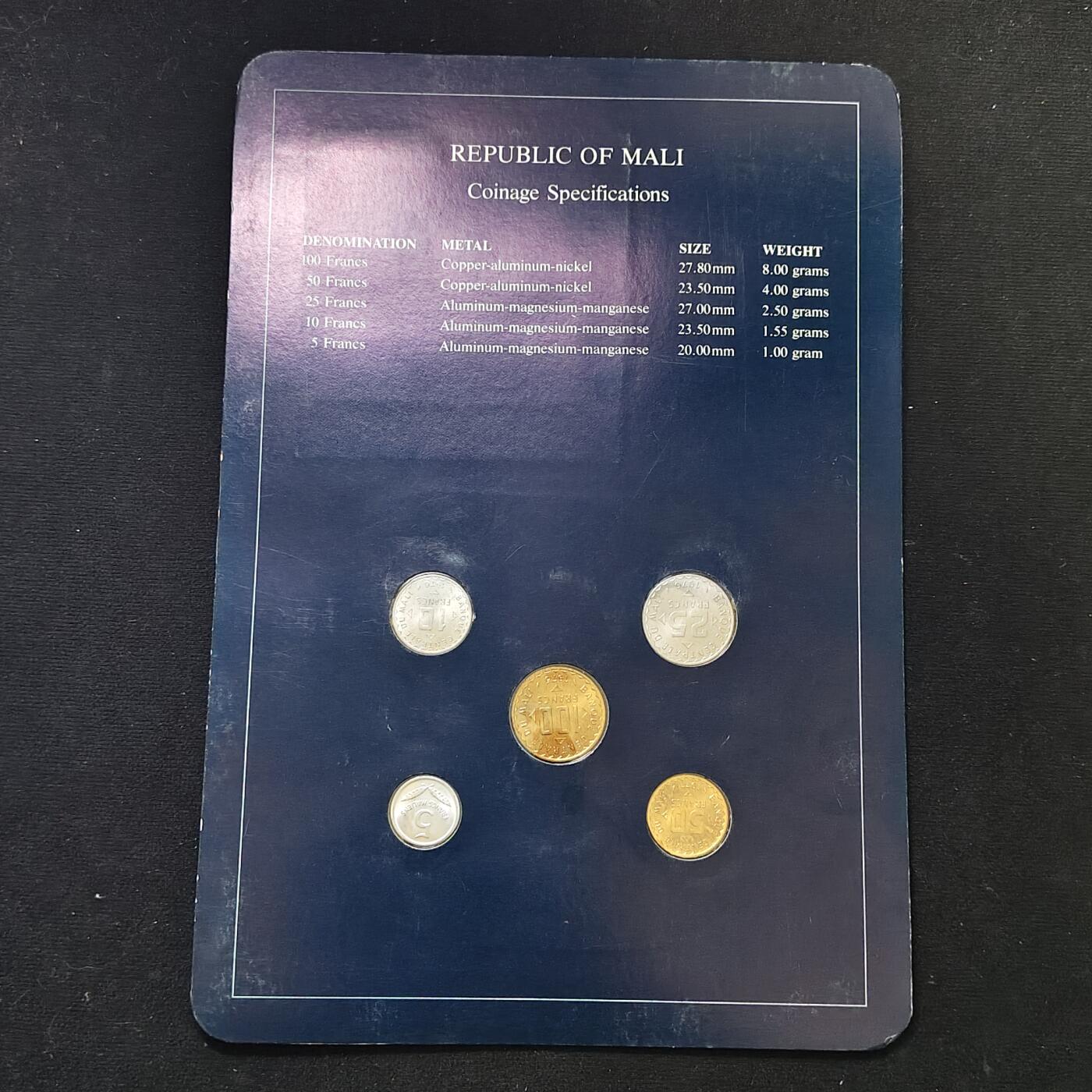 【全场包邮】纯粹捡漏拍485场（免费代拍第22场） 【富兰克林·世界各国硬币系列邮币卡】马里共和国