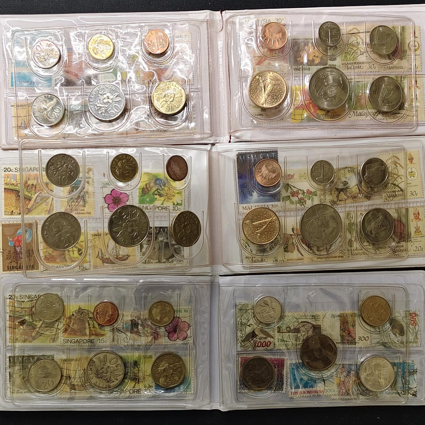 【全场包邮】纯粹捡漏拍485场（免费代拍第22场） 新加坡+马来西亚+印度尼西亚旅游套币3套一组