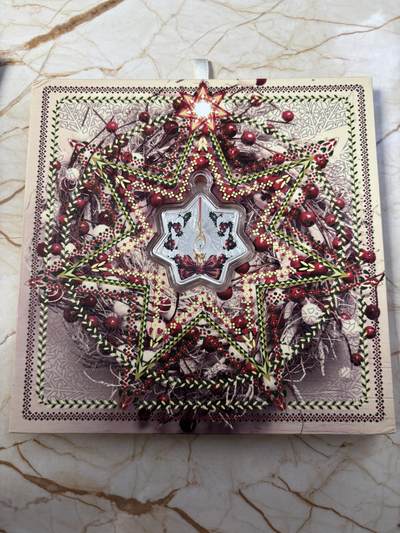 第185期拍卖 - 卡册澳大利亚2016年圣诞快乐1盎司七角形纪念彩色银币，9999银，发行3000枚，有氧化