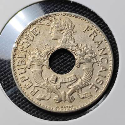 KK钱币收藏小铺 第378期  2月预留时间 周末发货 -  1939法属印支5分镍币