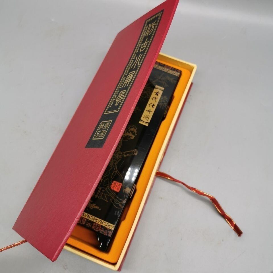 听雨轩（39） [古代仕女图]仿古漆器小屏风 折叠木制