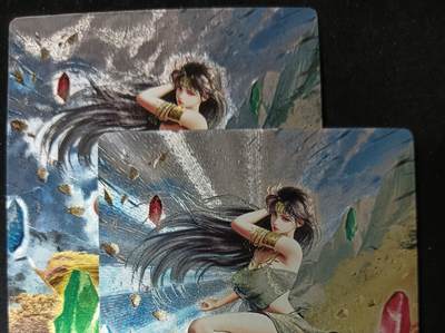 花开卡拍第53期（12月28号周日截拍，品控勿拍!!!拍品不寄存，运费5元，自制卡难免瑕疵，可能存在轻微撞角爆边等出厂瑕疵，品控介意勿拍！） - 奇点卡牌 原创 巾帼红颜之邓婵玉 红妆+战损粗闪一对