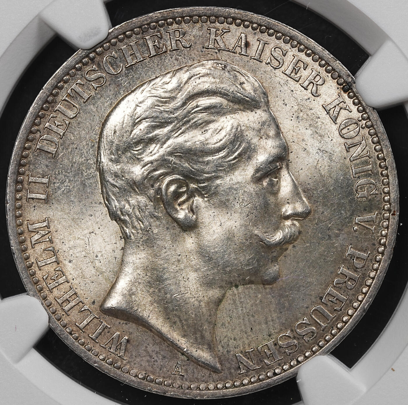 修遠堂世界钱币第九十七期 NGC MS63 1912年普鲁士3马克银币 流通版3马克MS较少见