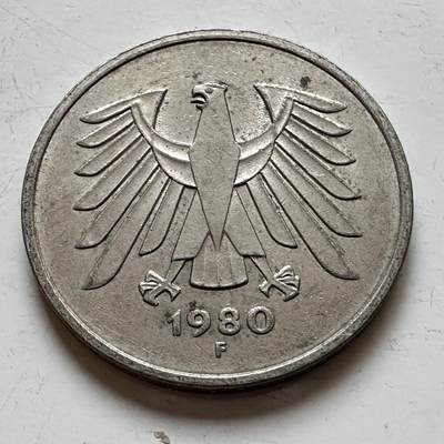 🌹外币初藏🌹🐯2025年第140场  每周二四六晚8️⃣点 接代拍 - 德国1980年F版5马克