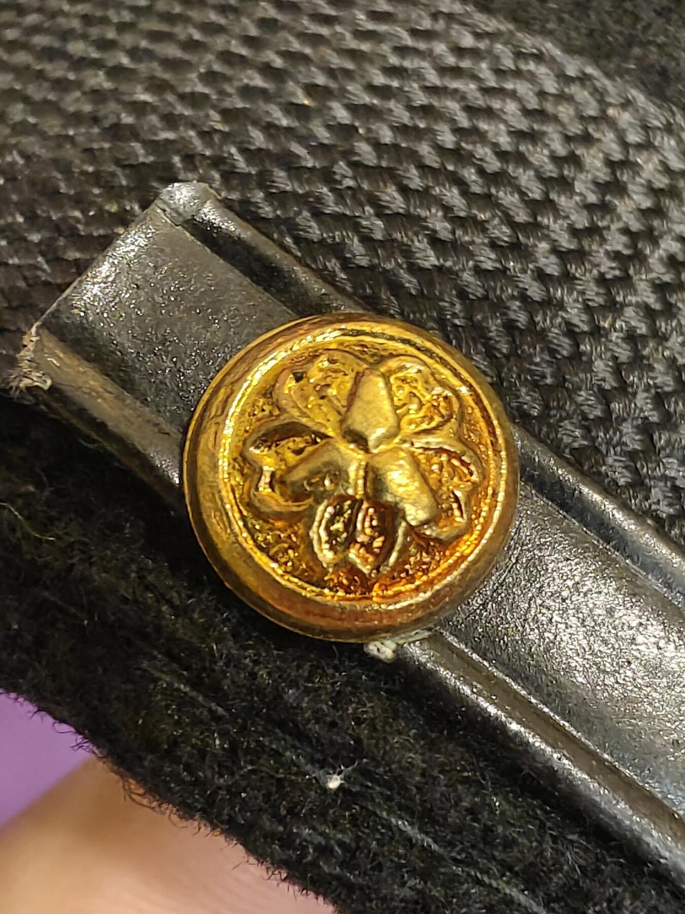 昭和时期1956年成田消防团毛呢大檐帽 大盖帽 手工金绡锈鎏金大帽徽 印度丝工艺