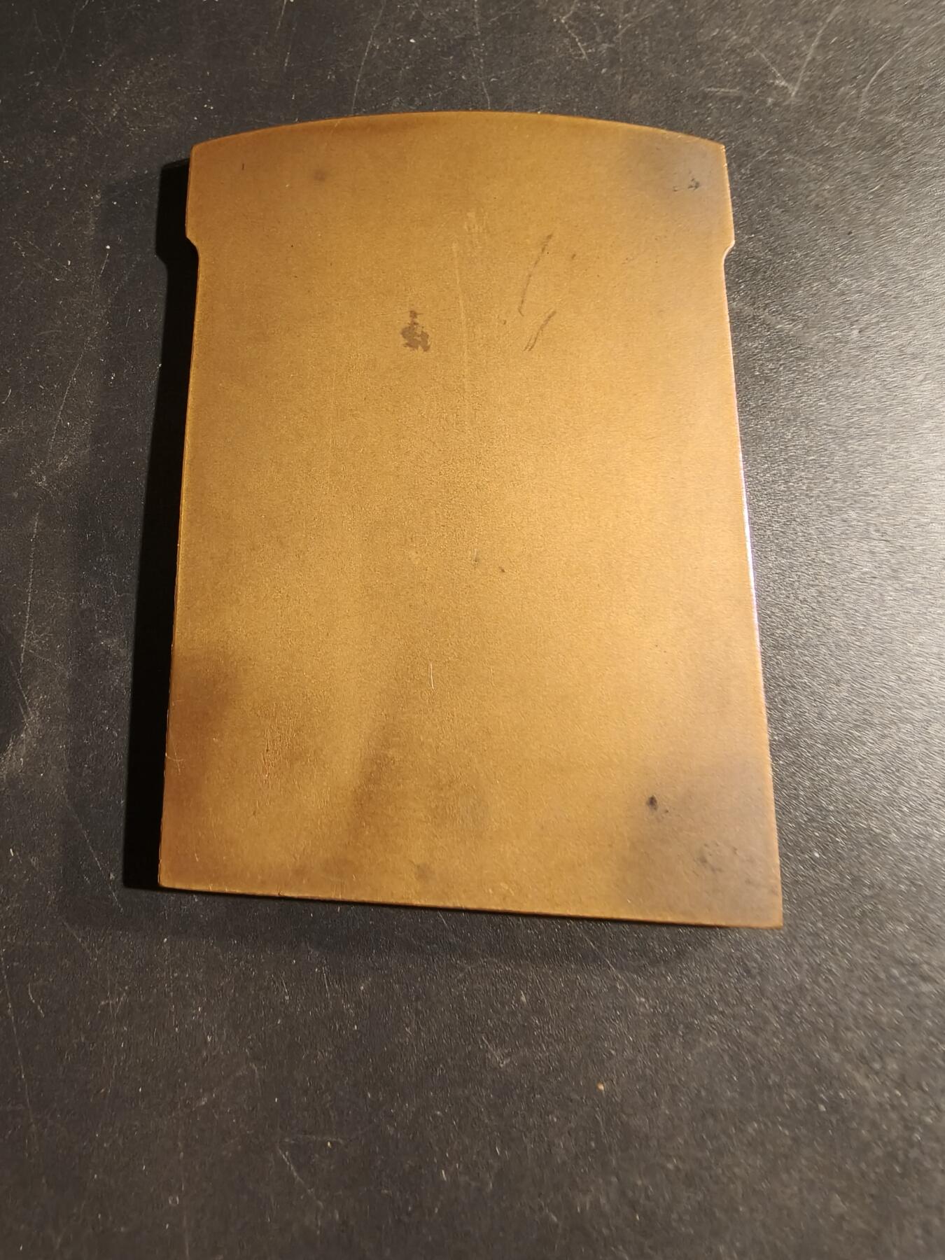 老王徽章第169期 法国国家气象局方形大铜章    原盒     尺寸54×78mm.    重量125.9g