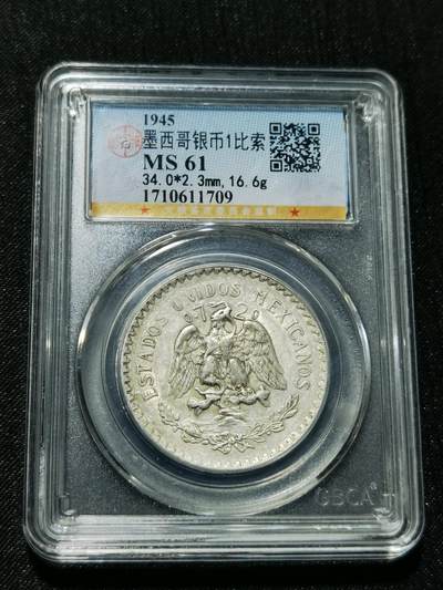 天下钱庄专场欢迎参拍 - 墨西哥鹰一比索银币