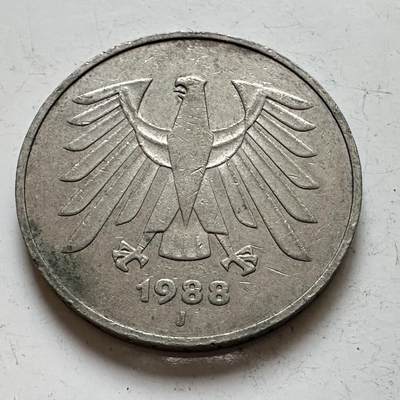 🌹外币初藏🌹🐯2025年第140场  每周二四六晚8️⃣点 接代拍 - 德国1988年J版5马克