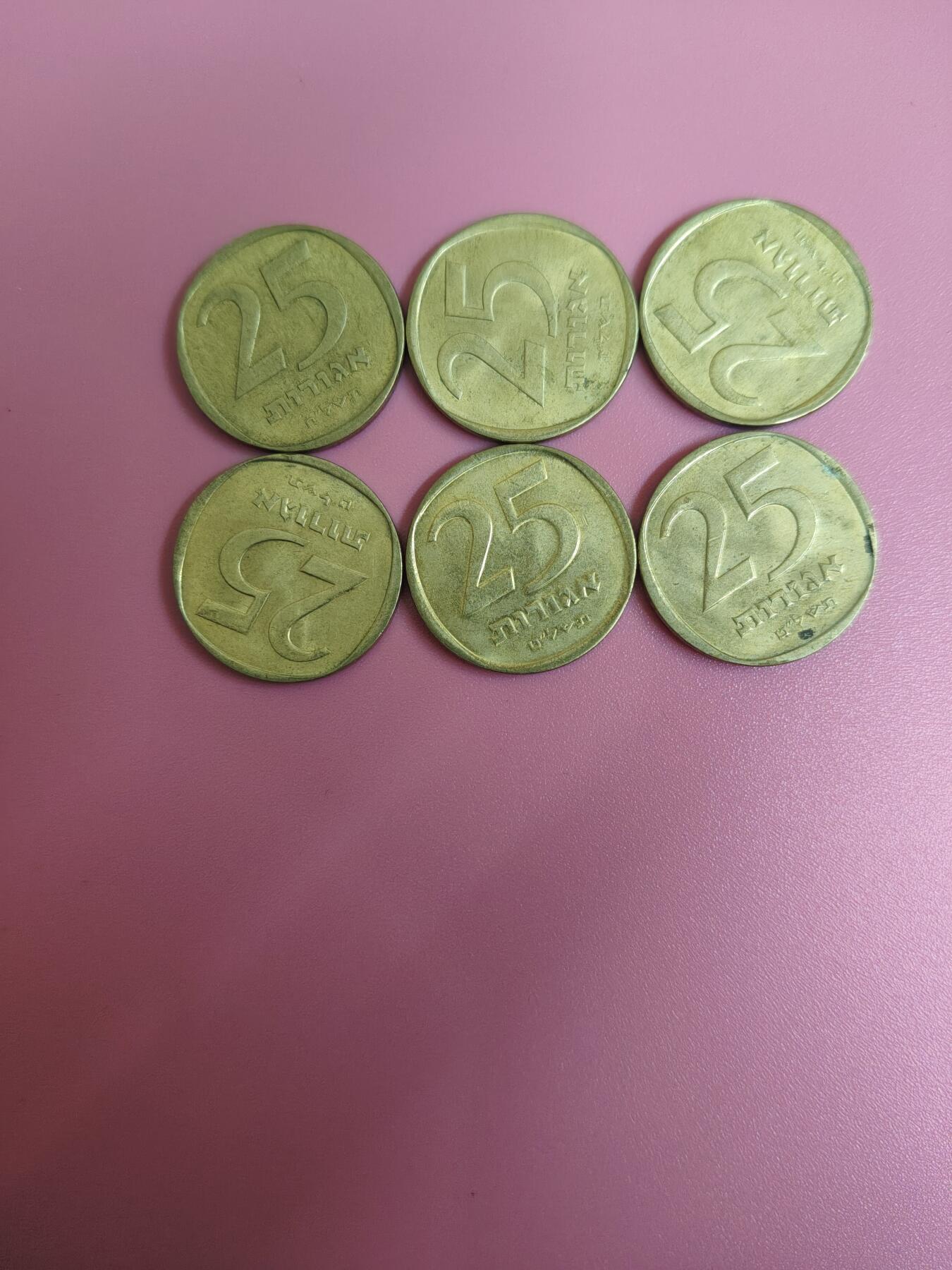 外国钱币徽章 外国币6枚