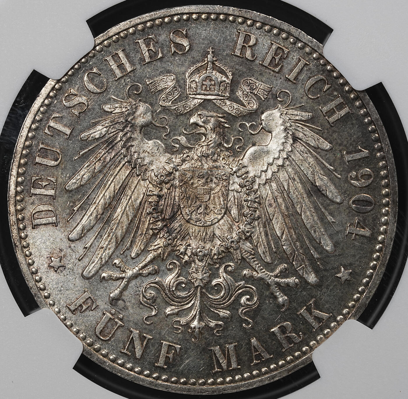 修遠堂世界钱币第九十七期 NGC MS63 1904年黑森-菲利普一世诞辰400周年5马克大银币 少见品种