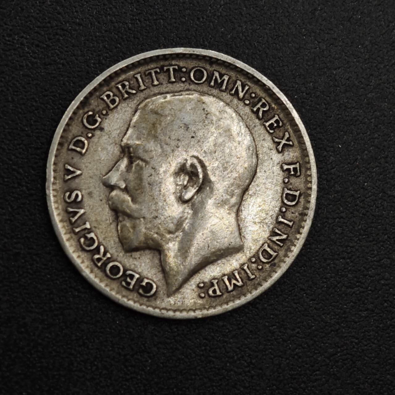 【淘币小摊】实时拍第八百二十五拍   散币场   满百包邮可预留二周 每周一统一发货   英国1913年乔治五世3便士银币