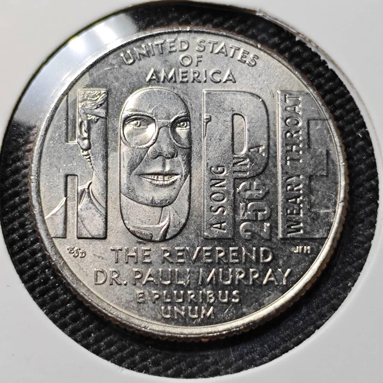 KK钱币收藏小铺 第378期  2月预留时间 周末发货  2024美国25分纪念币 好品