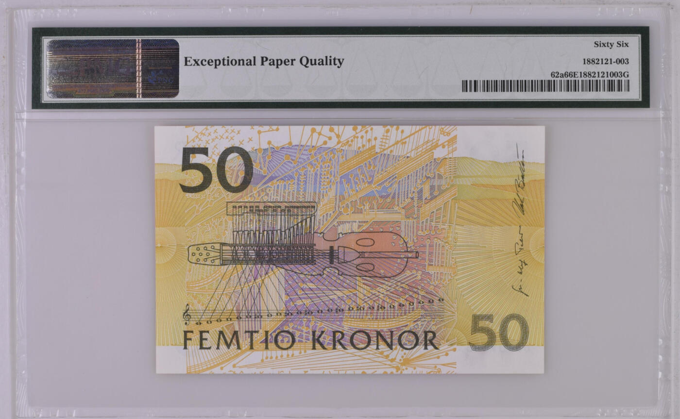 【礼羽收藏】🌏世界钱币拍卖第116期 【a版96年】瑞典 1996首发年 50克朗  PMG66