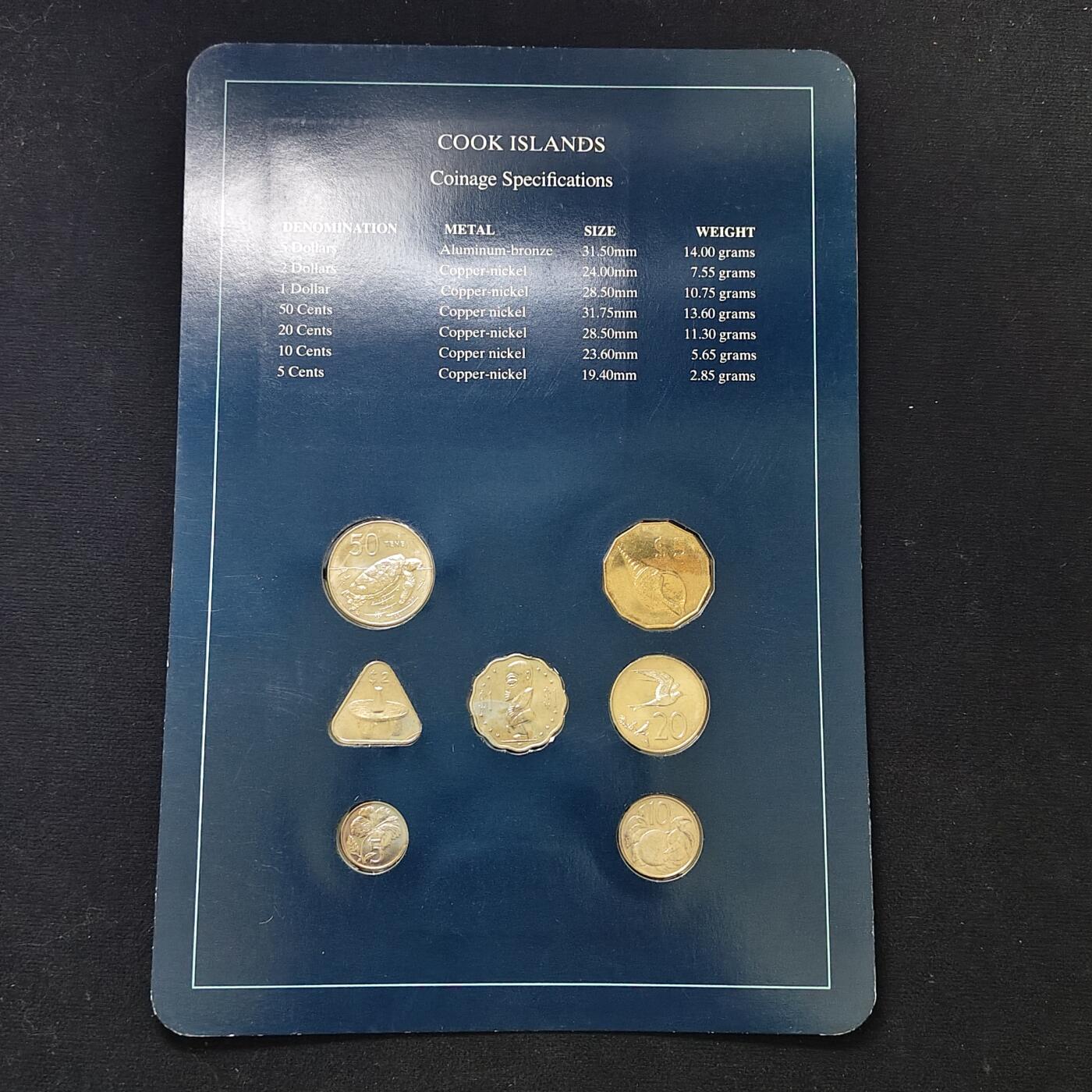 【全场包邮】纯粹捡漏拍485场（免费代拍第22场） 【富兰克林·世界各国硬币系列邮币卡】库克群岛