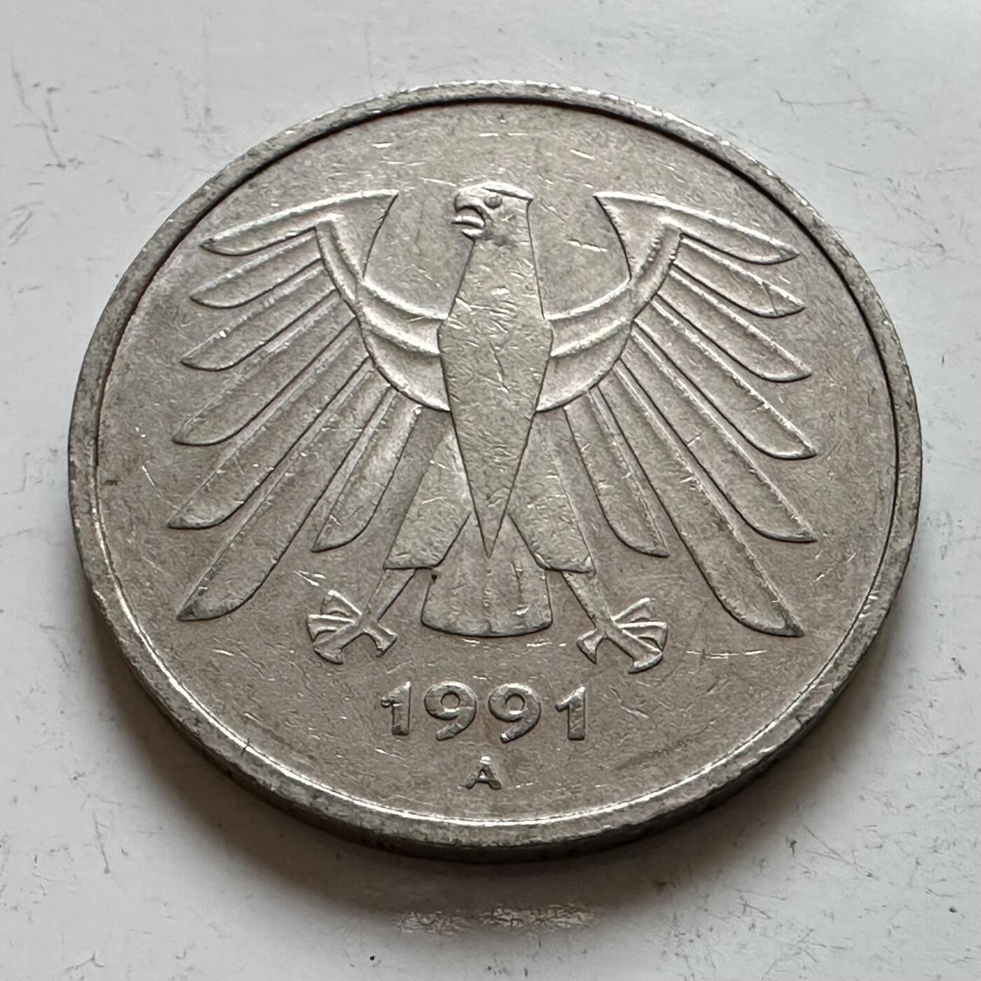 🌹外币初藏🌹🐯2025年第140场  每周二四六晚8️⃣点 接代拍 德国1991年A版5马克