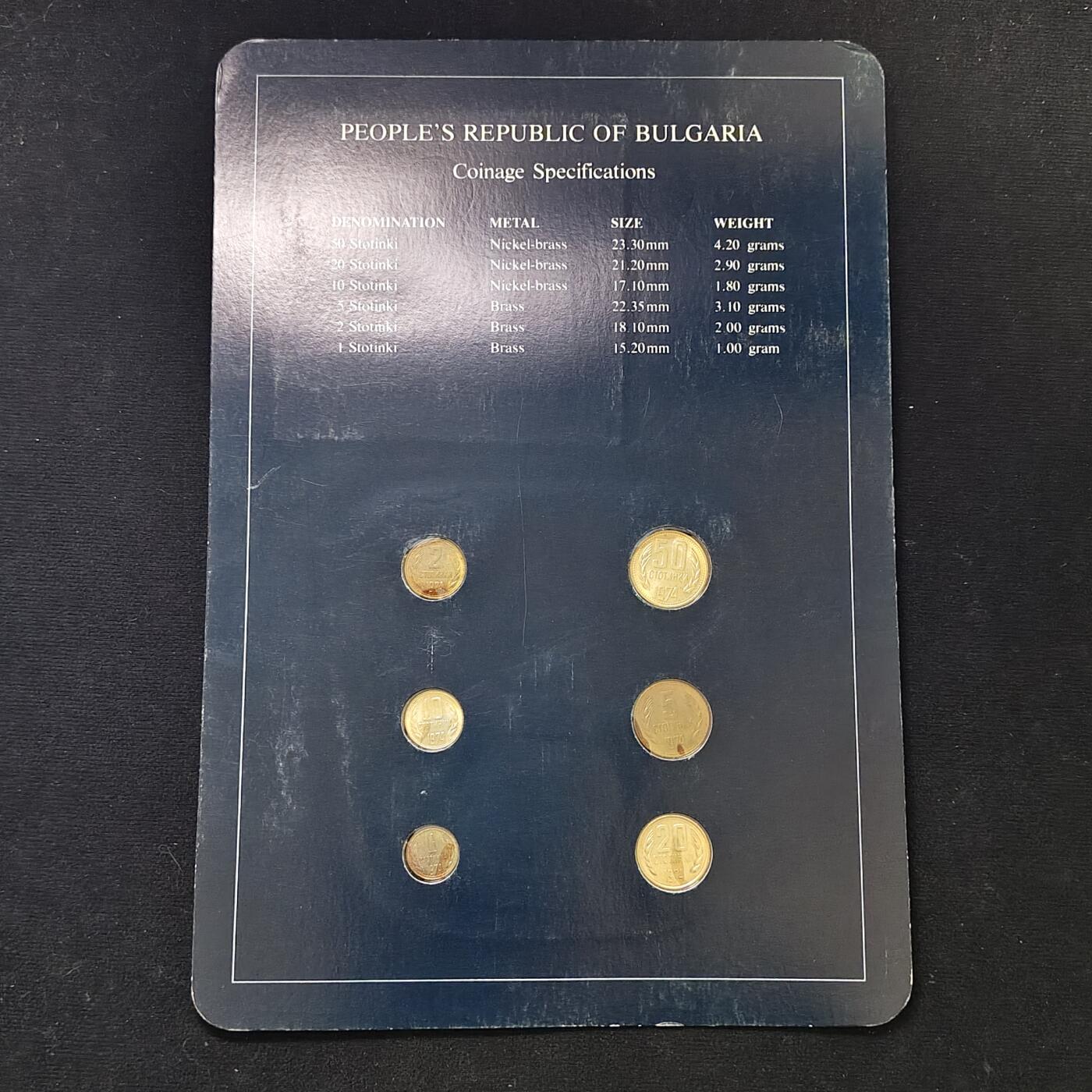 【全场包邮】纯粹捡漏拍485场（免费代拍第22场） 【富兰克林·世界各国硬币系列邮币卡】保加利亚共和国