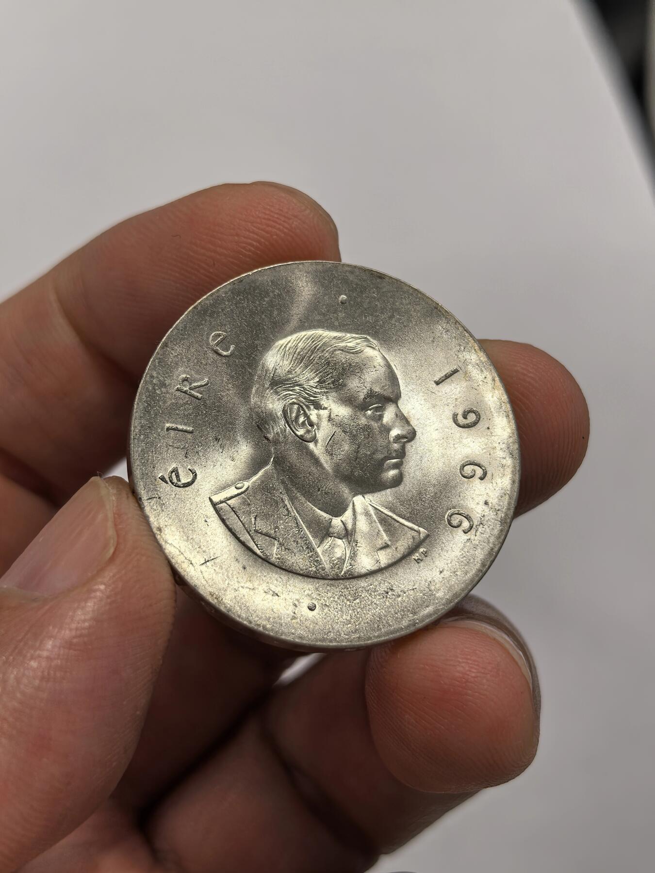 博洋堂世界钱币拍卖第151期（全场包邮） 爱尔兰1966年复活节起义10先令纪念银币BU卷拆