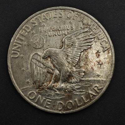 【淘币小摊】实时拍第八百二十五拍   散币场   满百包邮可预留二周 每周一统一发货   - 美国1971年月球鹰美元