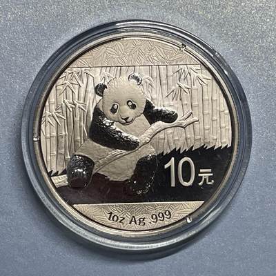 【国外老银币、熊猫币、银币邮册、】限时专拍 - 2014年熊猫银币一枚（1盎司31.1克）