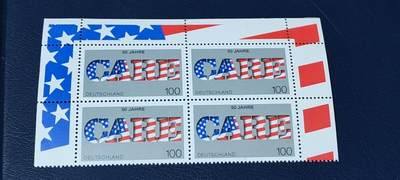 德国邮票专场，都是四方联 - 🔥🔥德国邮票四方联，1995年发行，营救运动50周年  国旗 ，品相如图