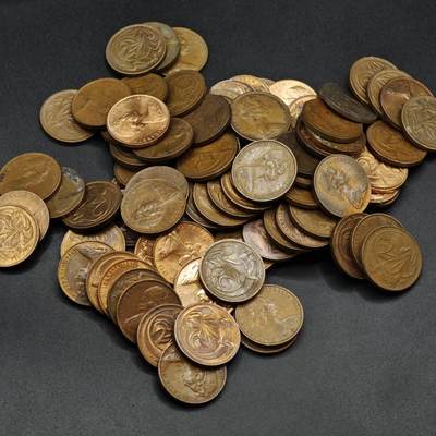 【淘币小摊】实时拍第八百二十五拍   散币场   满百包邮可预留二周 每周一统一发货   - 澳大利亚2分蜥蜴铜币93枚