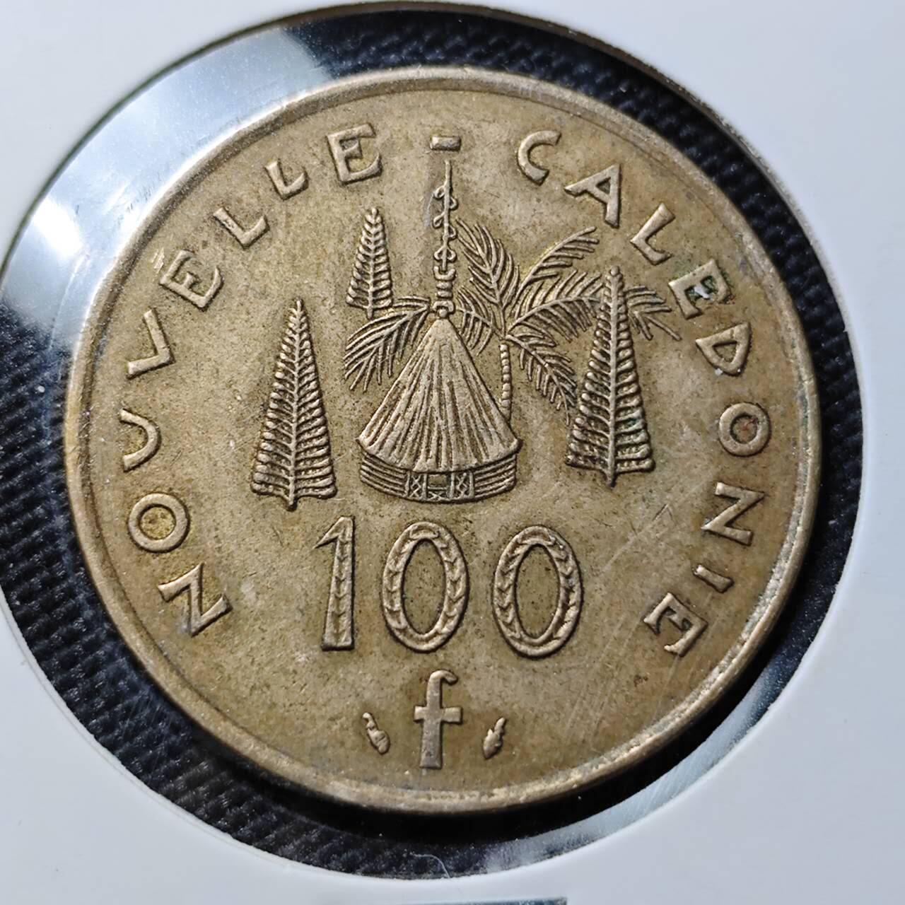 KK钱币收藏小铺 第378期  2月预留时间 周末发货  1976法属新喀里多尼亚100法郎