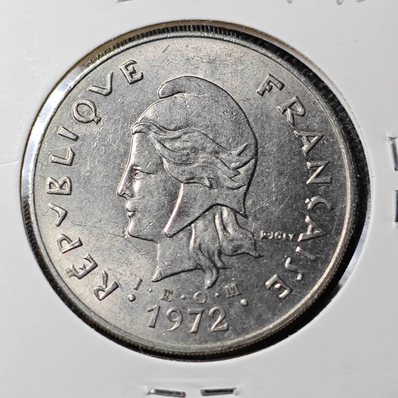 KK钱币收藏小铺 第378期  2月预留时间 周末发货  法属新喀里多尼亚50法郎