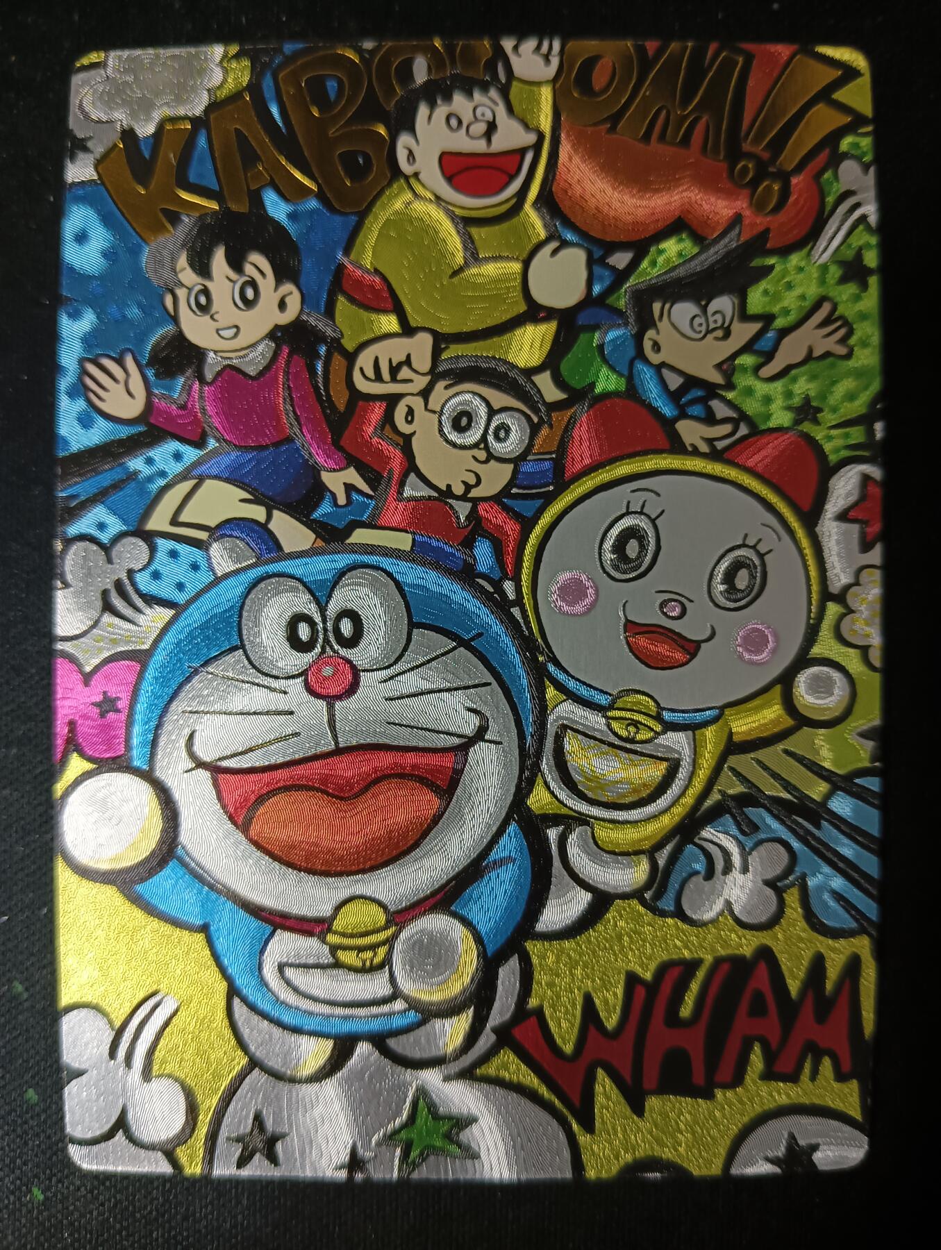 花开卡拍第53期（12月28号周日截拍，品控勿拍!!!拍品不寄存，运费5元，自制卡难免瑕疵，可能存在轻微撞角爆边等出厂瑕疵，品控介意勿拍！） 奇点卡牌 哆啦A梦 粗闪