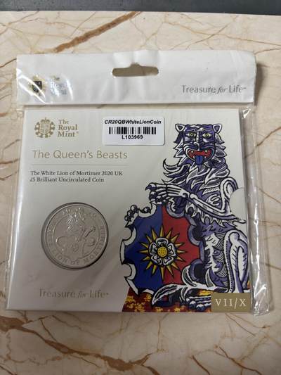 第185期拍卖 - 卡装英国2020年女王神兽系列白狮铜镍合金纪念币