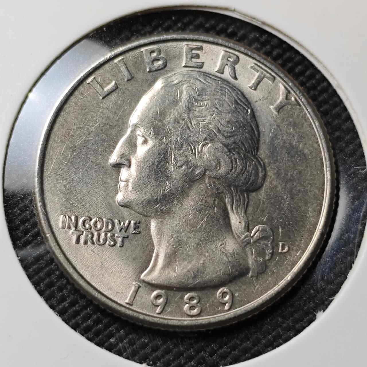 KK钱币收藏小铺 第378期  2月预留时间 周末发货  1989美国25分